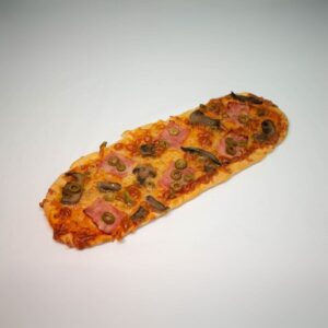 Pizza de jamón dulce y champiñones